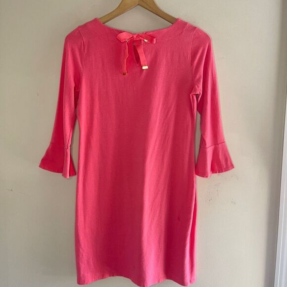 CROWN & IVY Bell Sleeve Pink Mini Dress,‎ Small - Picture 3 of 6